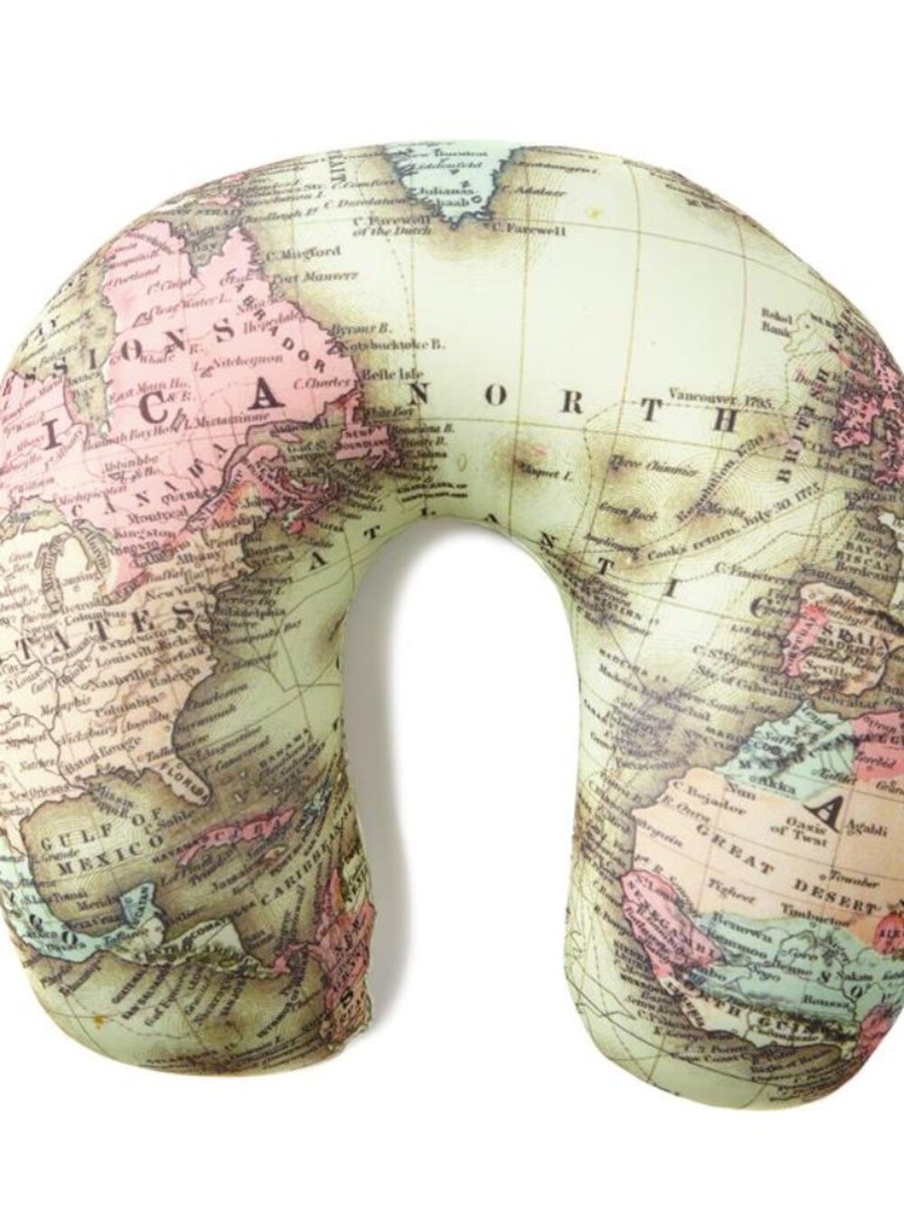 Cotton On Road Trip Travel Pillow and Eye Mask Map Design